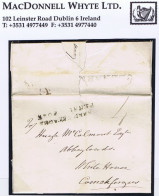 Ireland Antrim 1835 Letter Glenarm Castle To Whitehouse With Type 1A GLENARM And CARRICKFERGUS/PENNY POST - Voorfilatelie