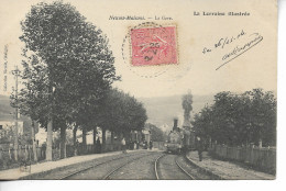 NEUVES MAISONS La Gare Locomotive La Lorraine Illustrée - Neuves Maisons