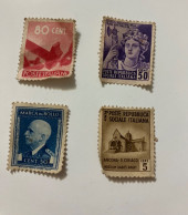 4 Francobolli Repubblica Sociale Italiana Usati 5 Cent - Used