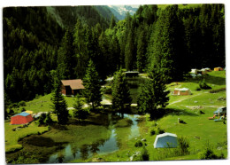 Disentis - Zeltplatz Mit Blick Gegen Den Lukmanierpass - Disentis/Mustér