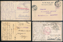 1899-1918 34 Db Haditengerészeti Küldemény / 34 Postcards With Navy Mail Postmarks - Sonstige & Ohne Zuordnung