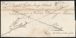 ~1840 Franco Cover Piros / Red "RECOMANDO / GÜNS" + "GÜNS" - Altri & Non Classificati