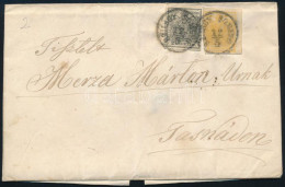 1855 1kr + 2kr Levélen / On Cover "SZILÁGY SOMLYÓ" - "TASNÁD" - Other & Unclassified