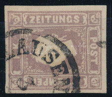 O 1858 Hírlapbélyeg Szürkéslila / Newspaper Stamp Greyish Lilac, Type II."(K)LAUSEN(BURG)" Certificate: Strakosch (ANK E - Altri & Non Classificati