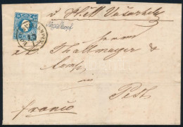 1861 15kr II. Típus, Lemezhibás Bélyeg Szögfejbenyomattal Levélen / Type II. With Plate Flaw On Cover "HOLD.M.VÁSÁRHELY" - Sonstige & Ohne Zuordnung