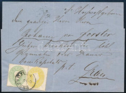 1862 2kr + 3kr Levélen / On Cover "ERSEKUJVÁR" - Gran - Otros & Sin Clasificación