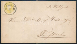 1862 2kr Nyomtatványon, Belül 15kr Okmánybélyeg / 2kr On Printed Matter With 15kr Fiscal Stamp "MOHÁCS" - Fünfkirchen - Other & Unclassified