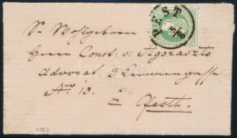 1867 3kr Helyi Levélen / On Local Cover "PEST" - Other & Unclassified