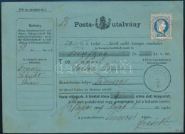 1869 10kr Postautalványon Szelvénnyel, Barna "ROMAN-BOGSCHAN" Bélyegzéssel. Korai Felhasználású, Szép Kiállítási Darab!  - Otros & Sin Clasificación