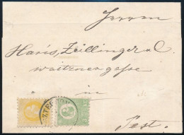 1871 1867-es 2kr és Kőnyomat 3kr Vegyes Bérmentesítés Távolsági Levélen (2 Oldalhajtóka Hiány) (ex Wyler, Kostyál) / 186 - Other & Unclassified