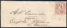 1871 Kőnyomat 5kr Levélen / On Cover "HRELJIN" - Fiume. Certificate: Barabássy (Gudlin 400 P) - Sonstige & Ohne Zuordnung