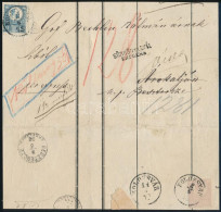 1871 Kőnyomat 25kr és Réznyomat 10kr Nagy Méretű Expressz Levéldarabon / Mi 6 + 11 Mixed Franking On Express Cover Piece - Andere & Zonder Classificatie