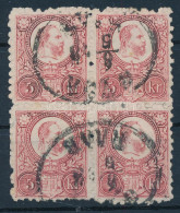 O 1871 Réznyomat 5kr Négyestömb / Block Of 4 - Autres & Non Classés