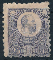 * 1871 Réznyomat 25kr Képbe Fogazva / Mi 13 With Shifted Perforation - Autres & Non Classés