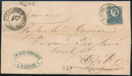 1872 Réznyomat 2 X 10kr Levélen, Az Egyik Bontásnál Kettétépve / 2 X 10kr On Cover (torn) "SLATINA U SLAVONII" - Osiek - Other & Unclassified