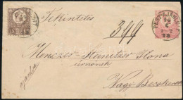 1873 5kr Díjjegyes Boríték Réznyomat 15kr Kiegészítéssel Ajánlott Levélként Feladva Nagybecskerekre / 5kr PS-cover With  - Andere & Zonder Classificatie