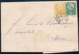 1874 Réznyomat 2kr Extrán Elfogazva + 3kr Távolsági Levélen / 2kr With Shifted Perforation + 3kr On Domestic Cover "BUDA - Otros & Sin Clasificación