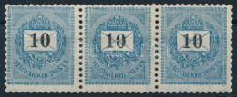 ** 1898 10kr Hármascsík / Mi 46 X Stripe Of 3 - Otros & Sin Clasificación