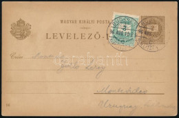 1896 2kr Millenniumi Díjjegyes Képeslap (Országház) 3kr Díjkiegészítéssel Uruguayba Küldve, érkezési Bélyegzéssel / 2kr  - Other & Unclassified
