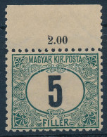 ** 1903 Zöldportó 5f ívszéli Bélyeg Csillagvízjellel, 11 1/2 Fogazással (feltételezett Katalógusértéke 150.000) (falc Az - Andere & Zonder Classificatie