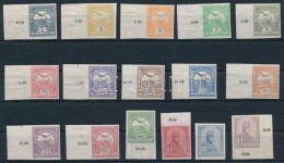 ** 1909 Turul Vágott Sor Rendkívül Szép állapotban, A 2K Kivételével Mindegyik ívszéli! RR! / Imperforate Set - Other & Unclassified