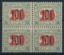 ** 1915 Kisegítő Portó Négyestömb IV-es Vízjellel (60.000) / Mi Postage Due 35 Block Of 4 - Autres & Non Classés