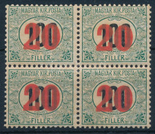 ** 1915 Kisegítő Portó Négyestömb IV-es Vízjellel (60.000) / Mi Postage Due 35 Block Of 4 - Other & Unclassified