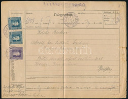 1918 Táviraton 3 Db Feldpost Bélyeg / Telegram "EP SABAC" - Andere & Zonder Classificatie