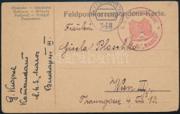 1917 Tábori Posta Levelezőlap / Field Postcard "K.u.k. KRIEGSMARINE / S.M.S. MAROS" + "EP 348" - Sonstige & Ohne Zuordnung
