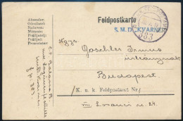 1918 Tábori Posta Levelezőlap / Field Postcard "S.M.D. KVARNER" + "FP 383" - Other & Unclassified