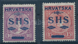 * SHS 1918 Koronázás 10f és 15f Signed: Bodor - Sonstige & Ohne Zuordnung