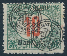 ** Nagyvárad 1919 Portó 10f Kettős Felülnyomással, Az Egyik Gépszínátnyomattal / Mi P6 II. With Double Overprint + Machi - Altri & Non Classificati