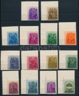 ** 1938 Szent István ívsarki Vágott Sor (néhány Szokásos Apró Ránc) / 551-564 Imperforate Corner Set (usual Small Crease - Andere & Zonder Classificatie