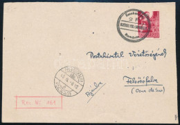 Székelyudvarhely 1945 Ajánlott Levelezőlap 30f Bélyeggel Felsőfalvára / Registered Postcard "Északerdély 2P / SZÉKELYUDV - Otros & Sin Clasificación