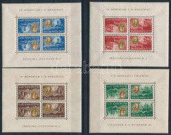 ** 1947 Roosevelt Fordított Képállású Négyes Kisívsor (180.000) (szokásos Ráncok) / Mi 985-992 Inverted Mini Sheets (usu - Autres & Non Classés