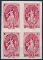 ** 1949 Puskin Vágott Négyestömb (480.000++) / Mi 1039 Imperforate Block Of 4 - Autres & Non Classés