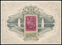 ** 1949 Lánchíd III. Blokk (szokásos Ráncok) (110.000) / Mi Block 17 (usual Creases) - Altri & Non Classificati