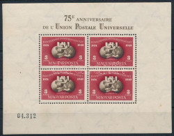 ** 1950 UPU Fogazott Blokk (180.000) / Mi Block 18 - Autres & Non Classés