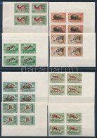 ** 1953 Erdei állatok ívszéli Vágott Sor Négyestömbökben (60.000+++) / Mi 1285-1294 Imperforate Corner Set - Other & Unclassified