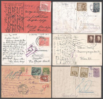 10 Db Csehszlovák Küldemény 1919-1963, Közte Díjkiegészítés, Cenzúra Stb. / Czechoslovakia 10 Covers And Cards 1919-1963 - Sonstige & Ohne Zuordnung