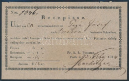 1834 Recepisse Pesth - Other & Unclassified