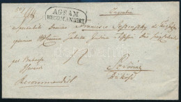 1848 Portós Ajánlott Levél / Unpaid Registered Cover "AGRAM / RECOMANDIRT" - Szörény - Sonstige & Ohne Zuordnung