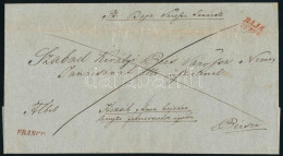 ~1850 Hivatalos Levél / Official Cover, Piros / Red "BAJA" - Pécs - Altri & Non Classificati