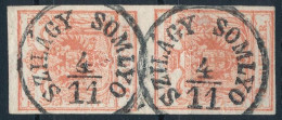 O 1850 3kr Függőleges Pár / Pair "SZILÁGY SOMLYÓ" - Andere & Zonder Classificatie