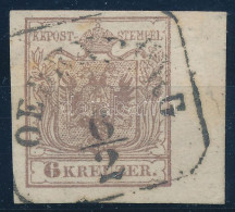 O 1850 6kr 6,5 Mm ívszéllel / With 6,5 Mm Margin "OEDENBURG" - Autres & Non Classés