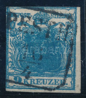 O 1850 9kr Sötétkék, Túlfestékezett / Dark Blue, Overinked "PESTH" - Other & Unclassified