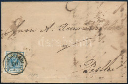 1853 9kr Levélen / On Cover "GROSSWARDEIN" - Pesth - Other & Unclassified