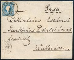 1858 15kr I. Tipus Levélen / On Cover "IRSA" - Otros & Sin Clasificación