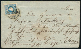 1859 15kr I. Típus Levélen / 15kr Type I. On Cover "KASSA" - Otros & Sin Clasificación