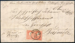 1859 2 X 5kr Levélen / On Cover "BÖSING" - Other & Unclassified